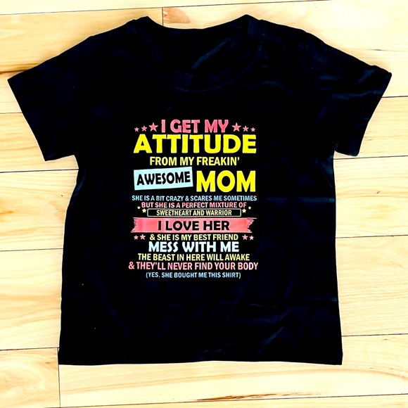 FUNNY KIDS T-SHIRT—BRAND NEW—SIZE 5/6–GREAT FOR MOTHERS DAY—GREAT GIFT—UNISEX - Picture 1 of 7